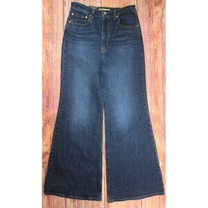Levis Ribcage Bell Jeans 30X32 Blue Denim High Rise Slim Hip & Thigh NWT NEW